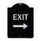 Signmission Exit With Right Arrow 3 Heavy-Gauge Aluminum Architectural Sign, 24" H, 18" L, BS-1824-24045 A-DES-BS-1824-24045 - alternate 1